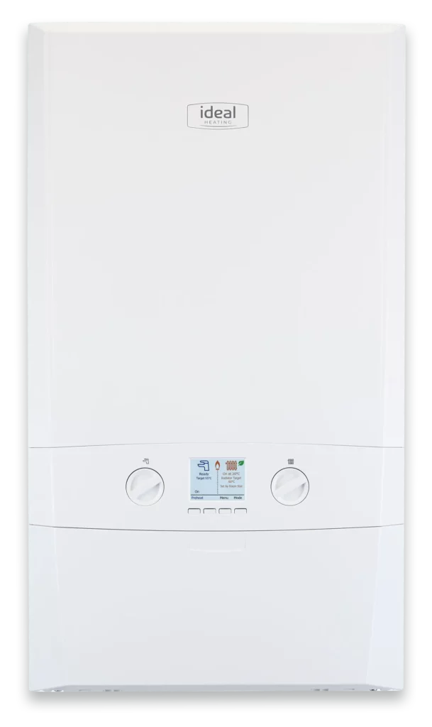 Modern wall-mounted combi boiler installed by Georgio's