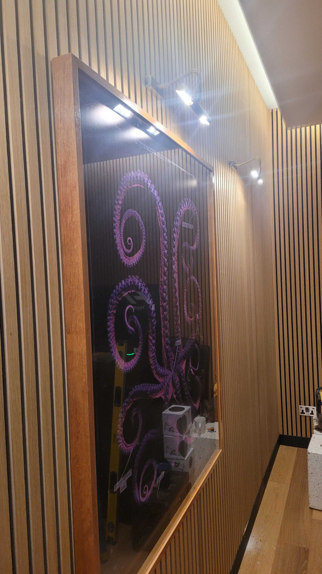 Feature wall lighting carried out by Georgio's in Rochford