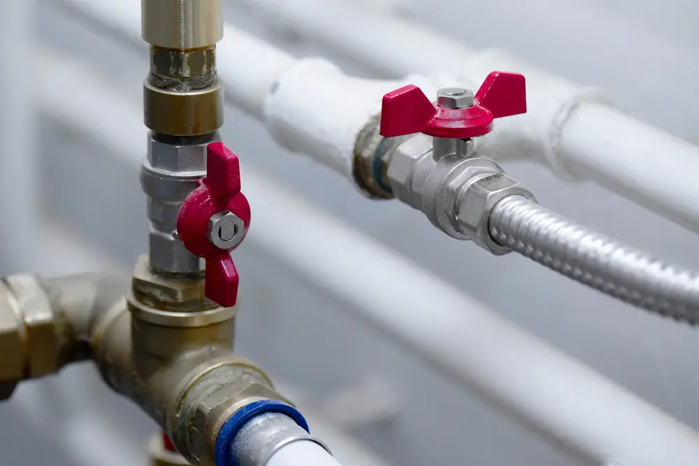 Close-up image of water pipes at a domestic property