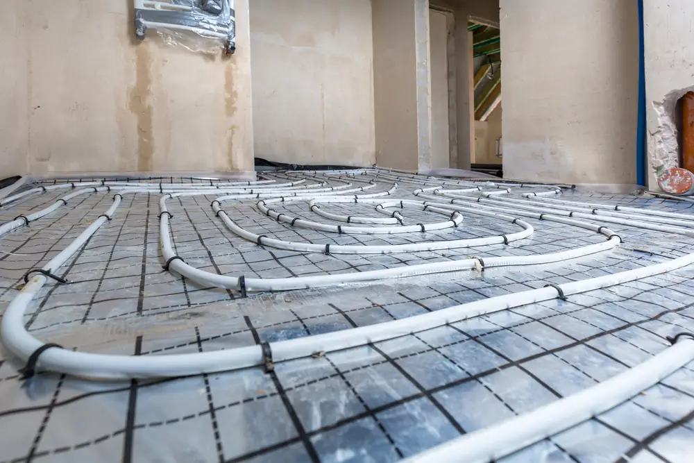 Close-up image of underfloor heating solutions provided by Georgio's